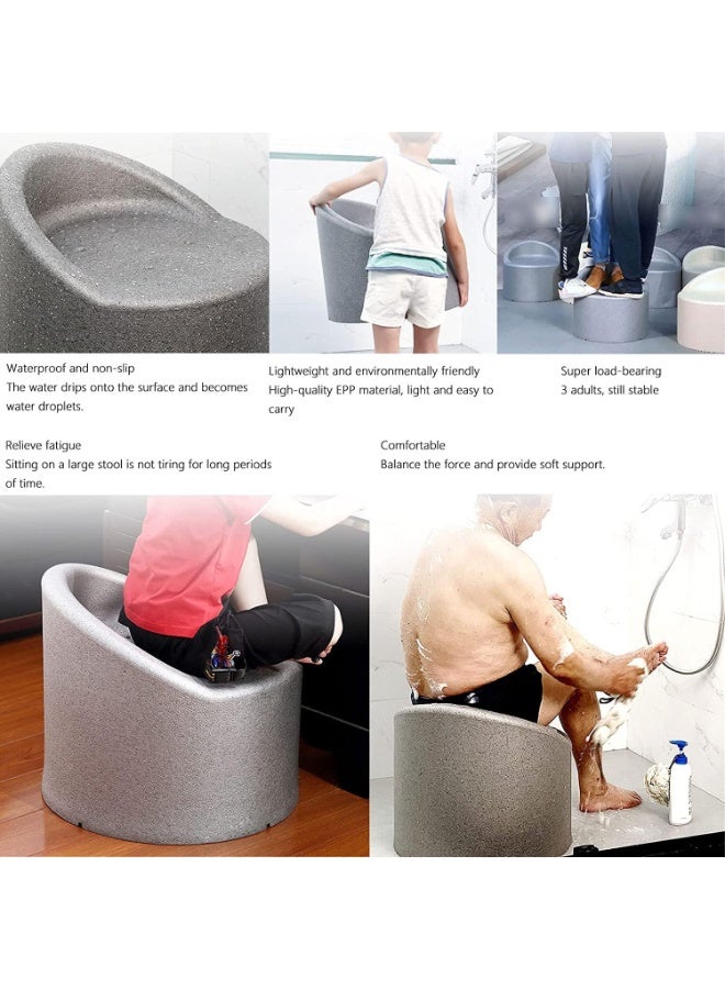 ROYAL POLAR Shower Chair Bath Stool  Bathroom Multifunctional Chair Seat, Waterproof Small Sofa Bathroom Non-Slip Elderly Bath Washing and Shampooing Safety Chair Capacity 250KG - Image 5